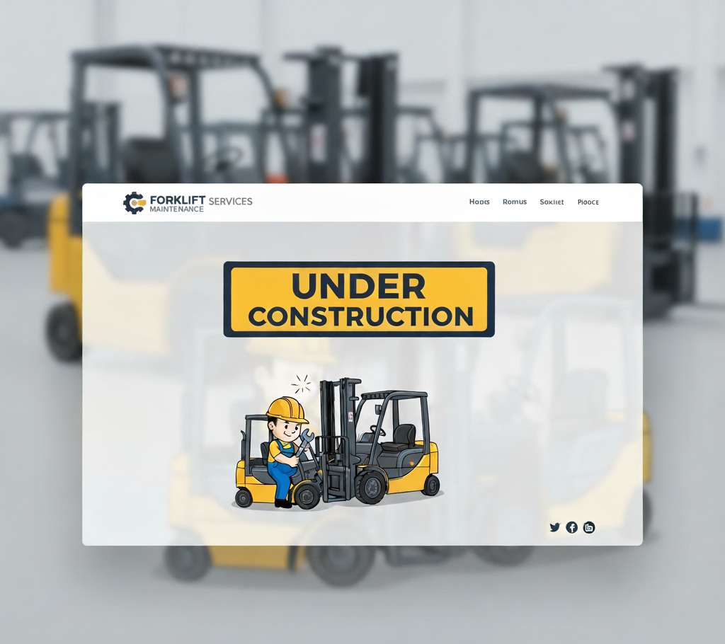 Nuestro sitio web JBForklift Services está en construcción